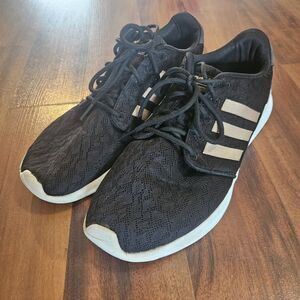 Size 11 - adidas Cloudfoam QT Racer Black Copper Metallic W
